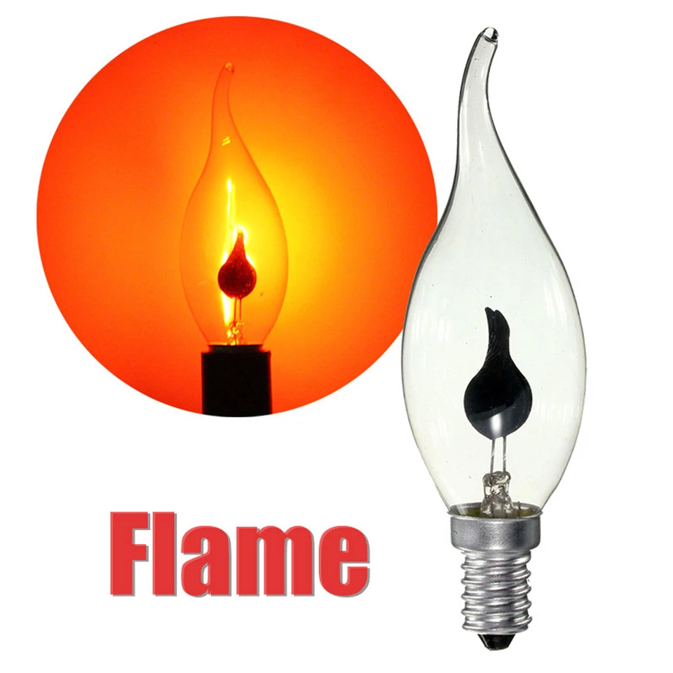 LED Bulb Candle Light Flame Effect Lamp E14 E27 3W 220V For Home Decor Lighting - Image 4 of 4