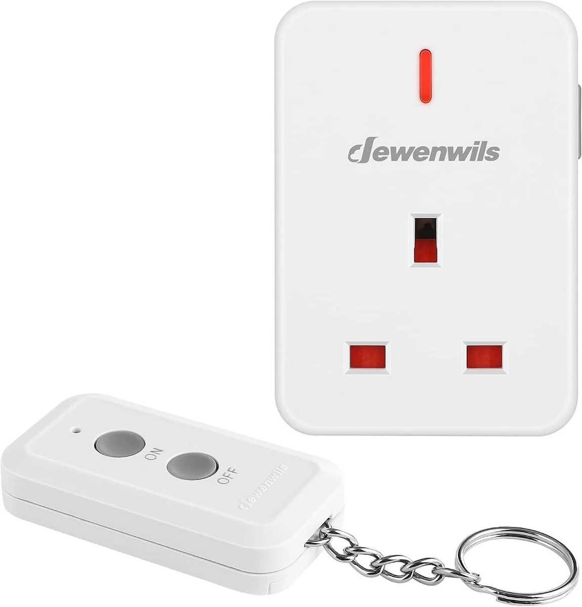 DEWENWILS Remote Control Plug Socket Heavy Duty Wireless Light Switch White