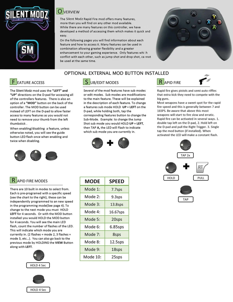 Black Modded Reflex Buttons Rapid Fire Modded Controller for Xbox Series X S - Image 4 of 4
