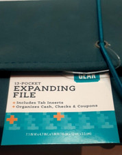 Organizer 13 Pockets Accordion File Holder coupon Receipt Organizer