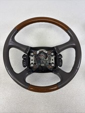 98-02 Cadillac Escalade Steering Wheel W Controls Wood Grain Oem 16821317