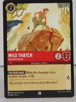 Milo Thatch - Spirited Scholar - LORCANA  Into the Inklands - 115/204 - singles