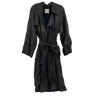 Lanvin Brown Vintage Silk Trench Coat | Women’s Size 8 Regular