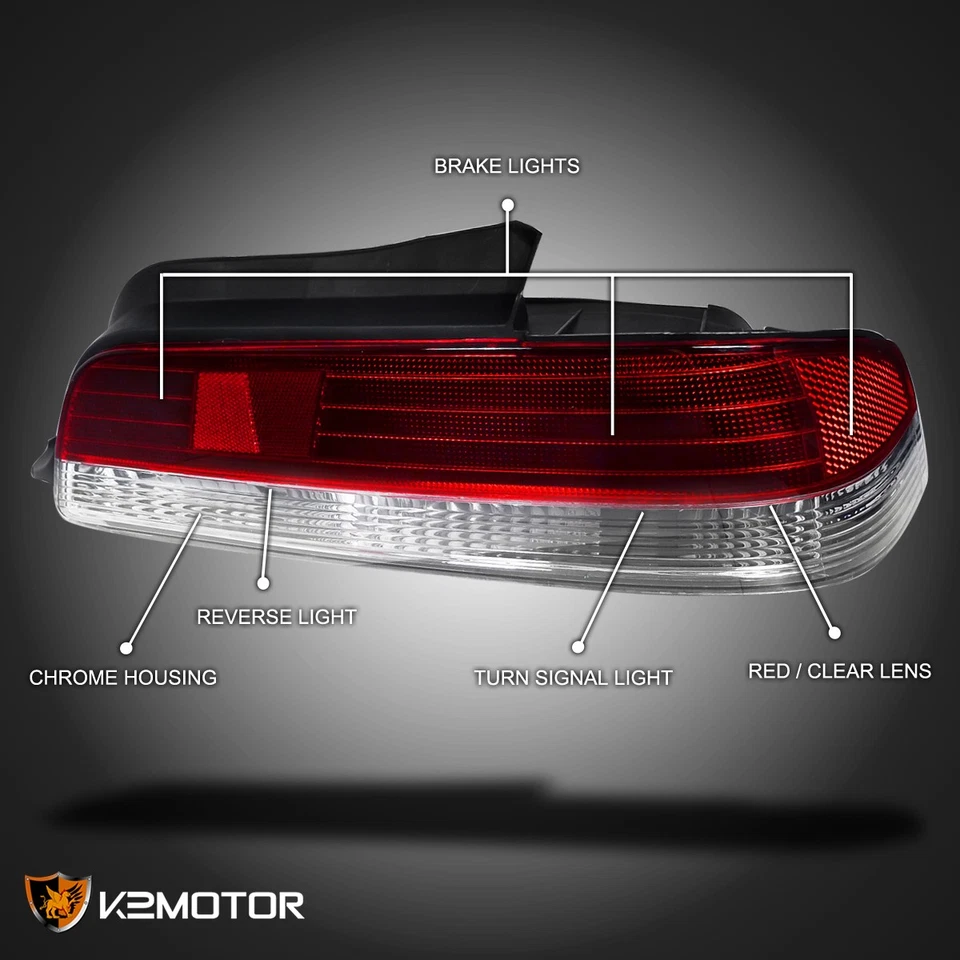 Red/Clear Fits 1997-2001 Honda Prelude Tail Lights Brake Lamps Left+Right 97-01 — 第 3/4 张图片