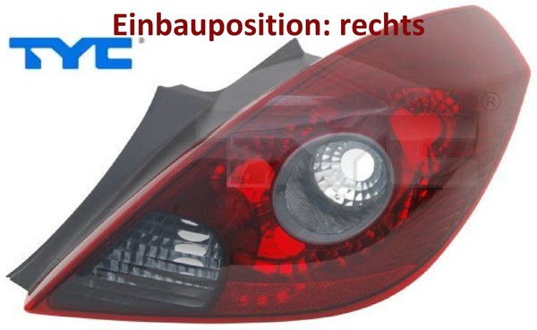 TYC 11-11429-11-2 Heckleuchte Rechts RüCklicht Hecklicht RüCkleuchte FüR Opel-image