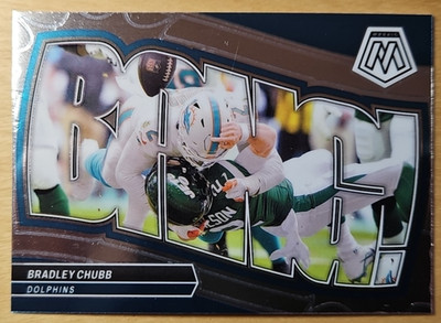 2024 Panini Mosaic Bradley Chubb #11 Bang! Miami Dolphins Football Card NFL