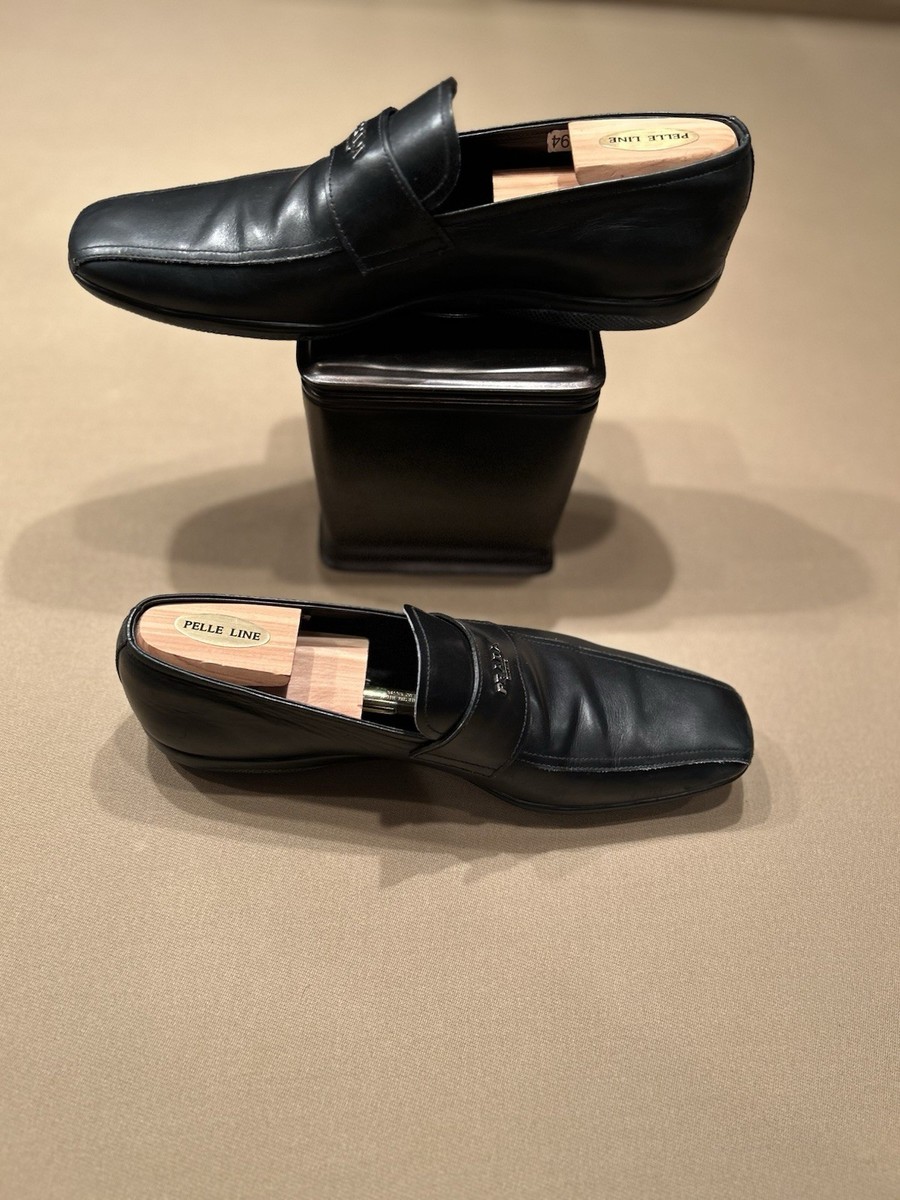 Prada black leather loafers. Size 9.5 Black Brushed leather Monolith loafers | PRADA - United States main image 4