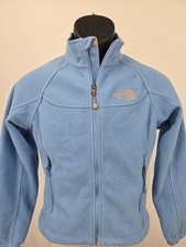 The North Face Women's XS Fleece Baby Blue Jacket Thermal Zip Up Long Sleeve