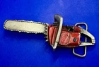 Chainsaw Wood Logger Clearing Tools Figural Vintage 1978 Bergamot Belt Buckle