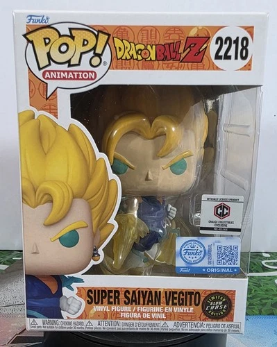 Funko Pop! Dragon Ball Z Super Saiyan Vegito #2218 Chalice PR Glow Chase
