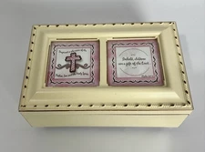 Cottage Garden Music Keepsake Box Embossed Rope Trim