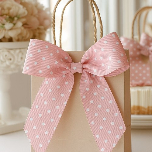 Dots Grosgrain Ribbon 3/8",7/8",1 1/2",2 1/4" widths 5 &10 yd rolls 19 colors - 第 6/30 張圖片