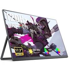 UPERFECT 17.3" 4K Portable Monitor 120Hz HDMI USB C Second Display Freestanding