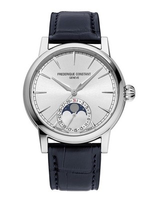 Frederique Constant Classic Moonphase Blau Herren Armbanduhr FC-716S3H6