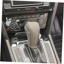 Gear Shift Knob Cover PU Leather Car Stick Shift Knob Rod Dust Cover Gray
