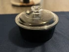 CorningWare Black F-5-B 1.5L Casserole w/ Pyrex Lid – Vintage Lalique Series