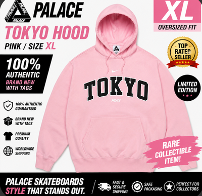 Palace × Nike TOKYO Exclusive Hoodie – Pink – Size XL Japan Store