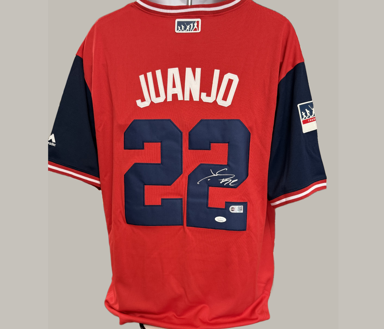 Juan Soto Autographed Signed New York Mets / Juan Jo Majestic Nationals Jersey - JSA Authent. 