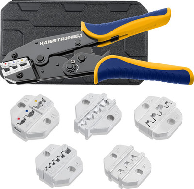 Juego Herramientas Crimpar 6Pzs Alicate Trinquete para Cable Terminales Solares