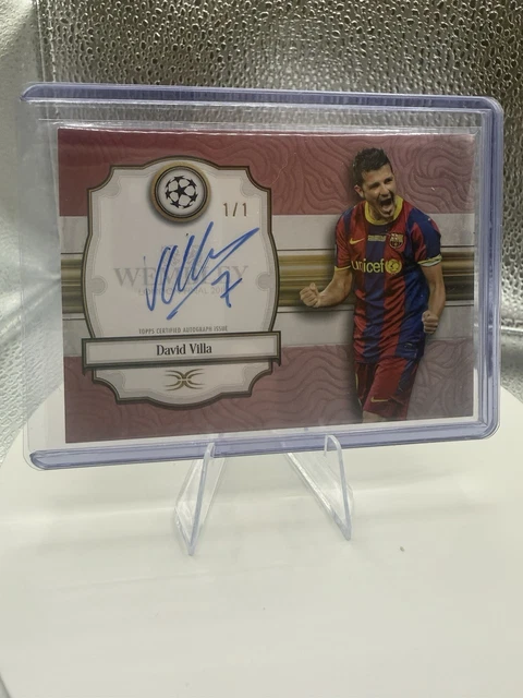 Definitive Topps David Villa  Historic Champions  1/1 On Card Auto