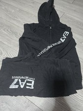 Black EA7 Tracksuit For Age 12 To 13 In Excellent Condition