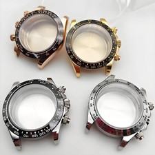 40mm Stainless Watch Case Sapphire for VK63 VK64 Movement 29mm Dial Watch Parts