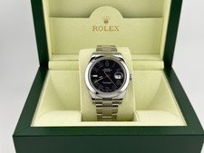 Rolex Datejust II 116300 41mm Black Roman Dial Stainless Steel Box