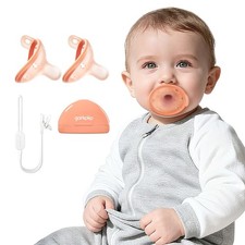2-Pack Newborn Pacifiers with Clip Case, 0-6 Months, Breastfeeding Pacifier...