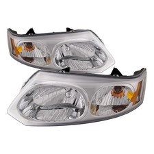 Headlights Pair Left Right Set Fits 2003-2007 Saturn Ion 4 Door Sedan Halogen