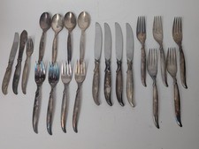 Vintage 1847 Rogers Bros FLAIR Pattern Silverplate  20 pcs Knives Forks Spoons