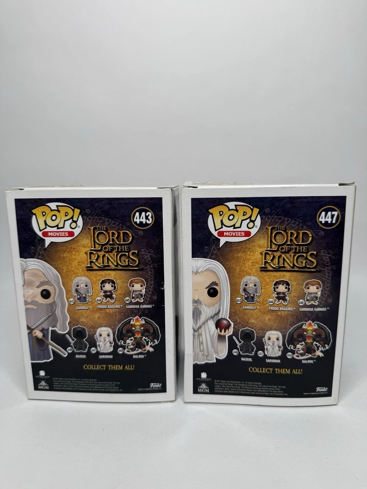 Funko Pop Vinilo Gandalf 443 Saruman 447 El Señor de los Anillos Paquete Foto 3 de 4