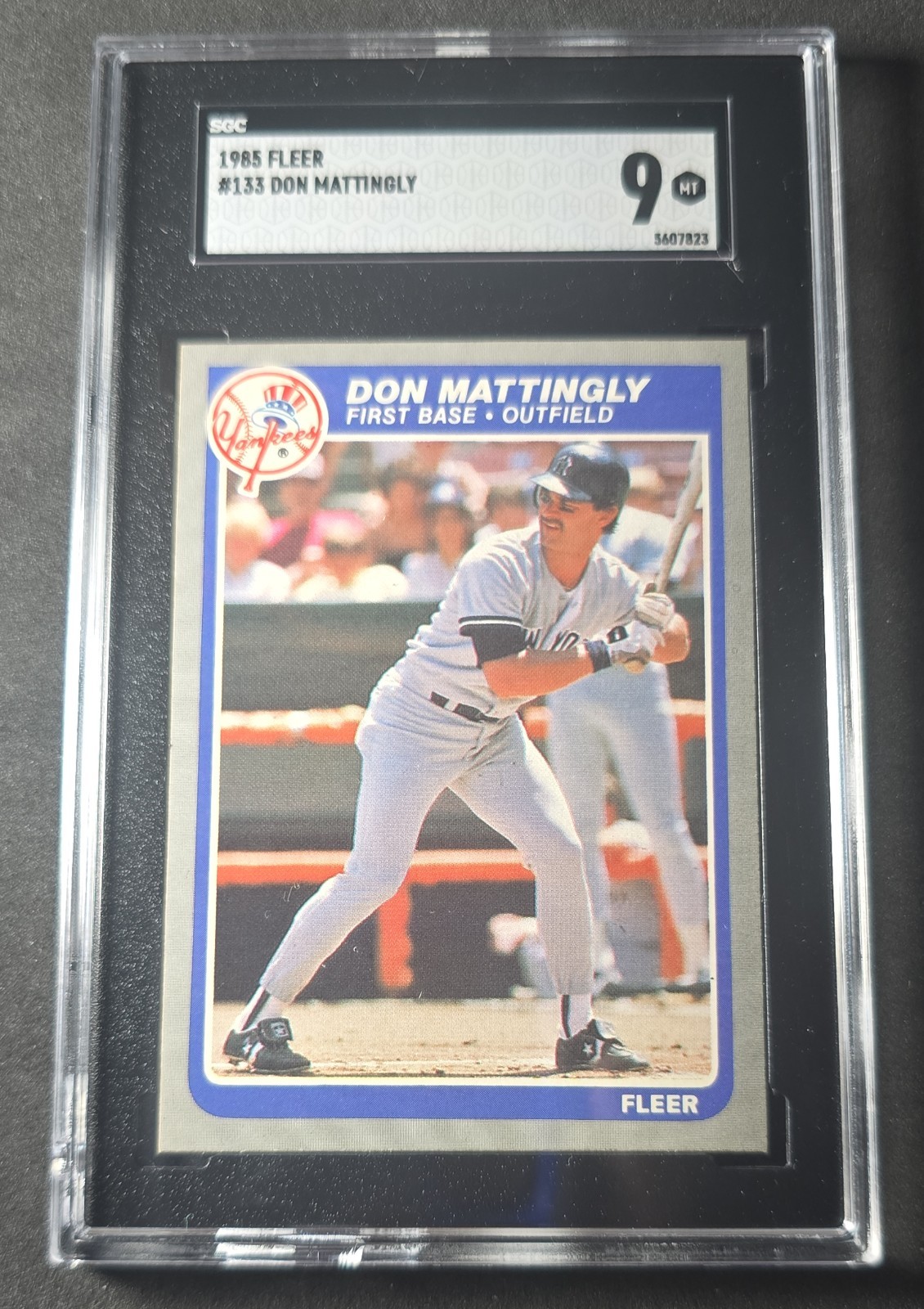 Don Mattingly 1985 Fleer #133 New York Yankees MLB HOF SGC 9