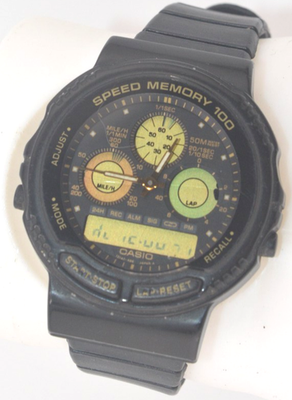 Vintage Casio Aw-20 Module 384 Speed Memory 100 Mens Watch for