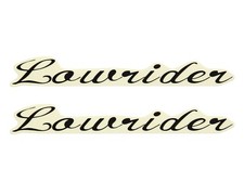 2x Lowrider Name Sticker Black Ground Transport Angel Tears Font Universal Fit.