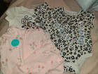 baby girl 0-3 month outfits 6 pieces Carters and Garanimals