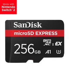 SanDisk - Express 256GB microSD PCIe 3.1 NVMe UHS-I Memory Card works with Ni...