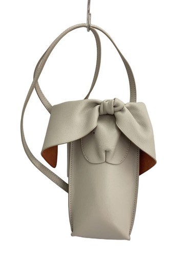 LOEWE Shoulder Bag Bunny Folder Mini Leather GRY Used
