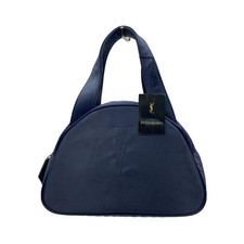 Borsa Yves Saint Laurent YSL logo pelle navy vintage autentica