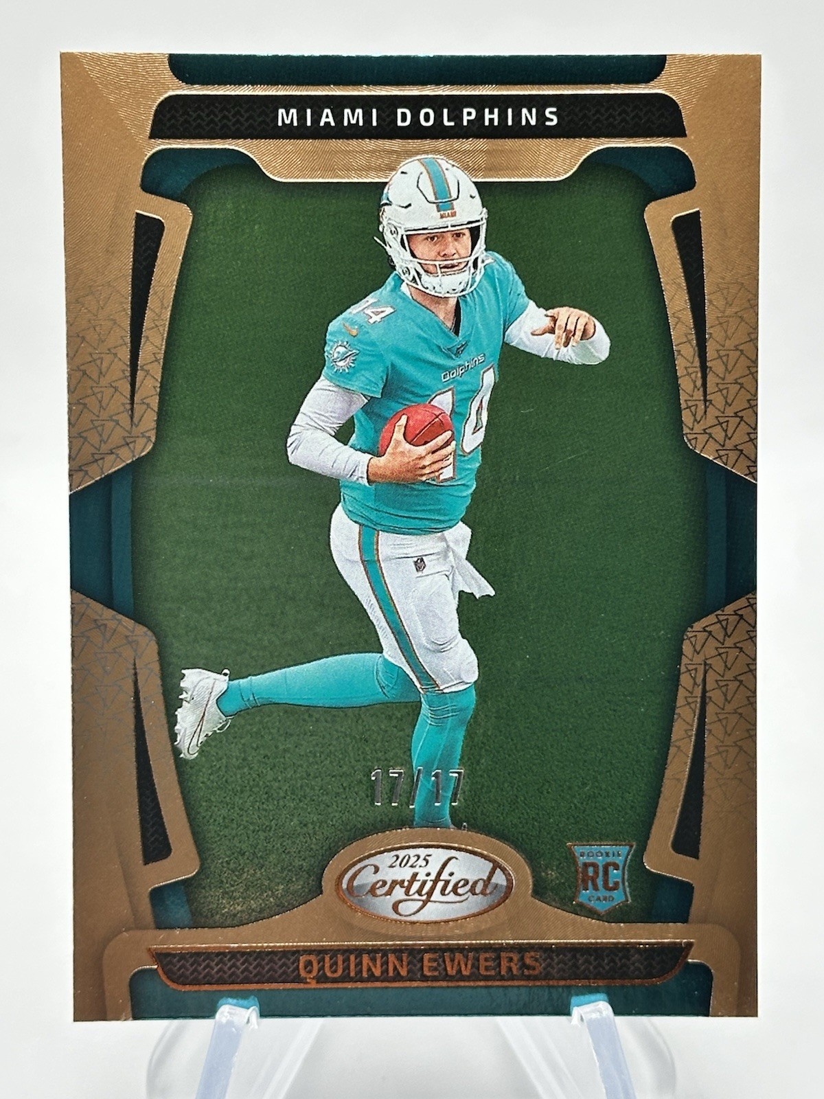 Quinn Ewers 2025 Certified FOTL Bronze Mirror 17/17 Dolphins No. 111