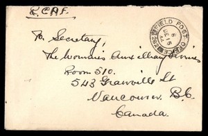 Mayfairstamps Canada 1944 RCAF Field PO to Vancouver Cover cca_05335