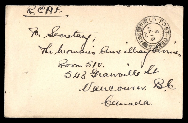 Mayfairstamps Canada 1944 RCAF Field PO to Vancouver Cover cca_05335