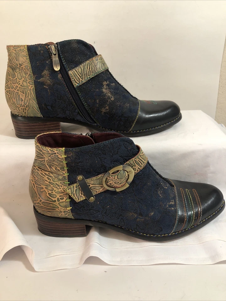 Spring Step L'Artiste Georgiana-Blum Multi Boots Leather Women's 42 US 10.5-11 - Image 4 of 4