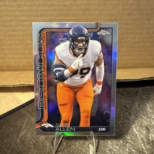 2025 Topps Chrome Football Zach Allen Refractor #95 Broncos 