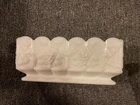 With original Sticker Vintage Westmoreland Milk Glass Grape and Leaf Planter