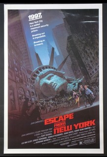 ESCAPE FROM NEW YORK JOHN CARPENTER KURT RUSSELL 1981 1 SHEET