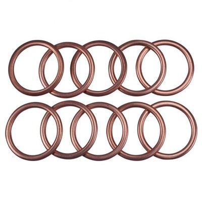 Exhaust muffler gaskets, 10-pack, for Kawasaki Z1, Z2, Z1000MK2, GPZ1100, and Z1
