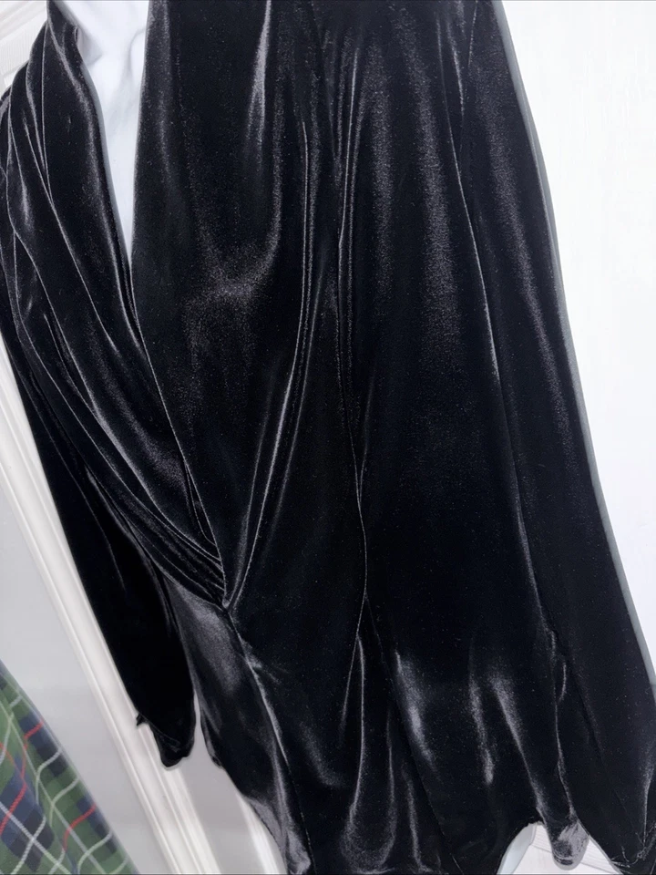 Yves Saint Laurent Women’s Velours Viscose Soie Black Size 36 Small - Image 4 of 4