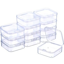 SATINIOR 12 Pack Clear Plastic Beads Storage 2.12 x x 0.79 Inch,