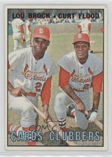 1967 Topps Cards Clubbers ( ) Lou Brock Curt Flood #63 HOF 1p38