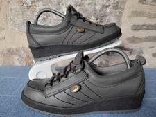 Lomer Low Wedge Lace Up Grey Leather Walking Trainers Shoes Slip Resistant UK 4 